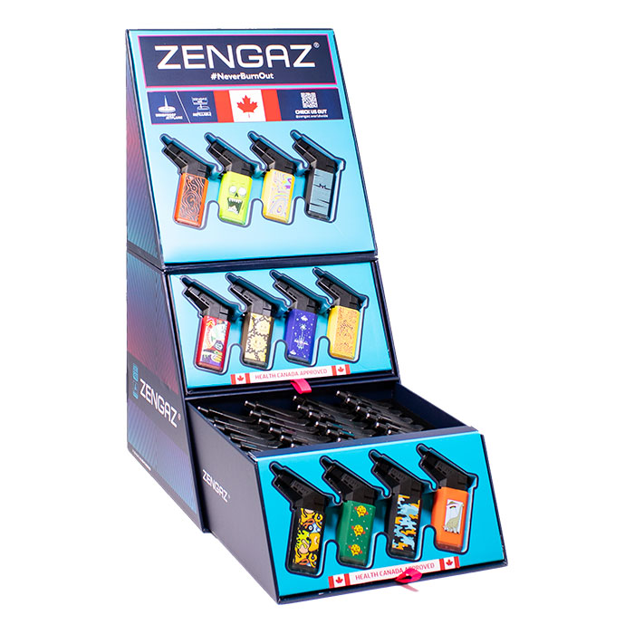 Grin Mode On Seven Jet Zengaz Cube Lighter Display Of 48