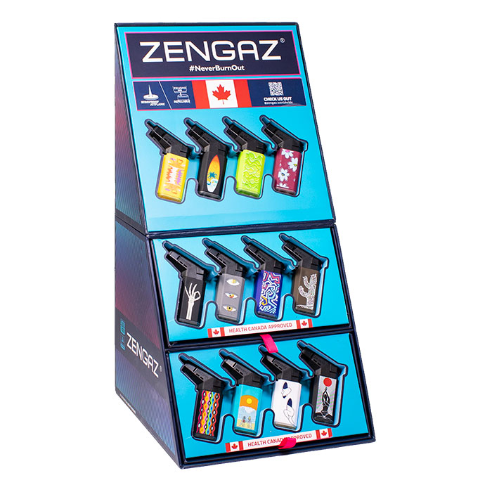 Meditative Sunset Duo Seven Jet Zengaz Cube Lighter Display Of 48 Meditative Sunset Duo Seven Jet Zengaz Cube Lighter Display Of 48