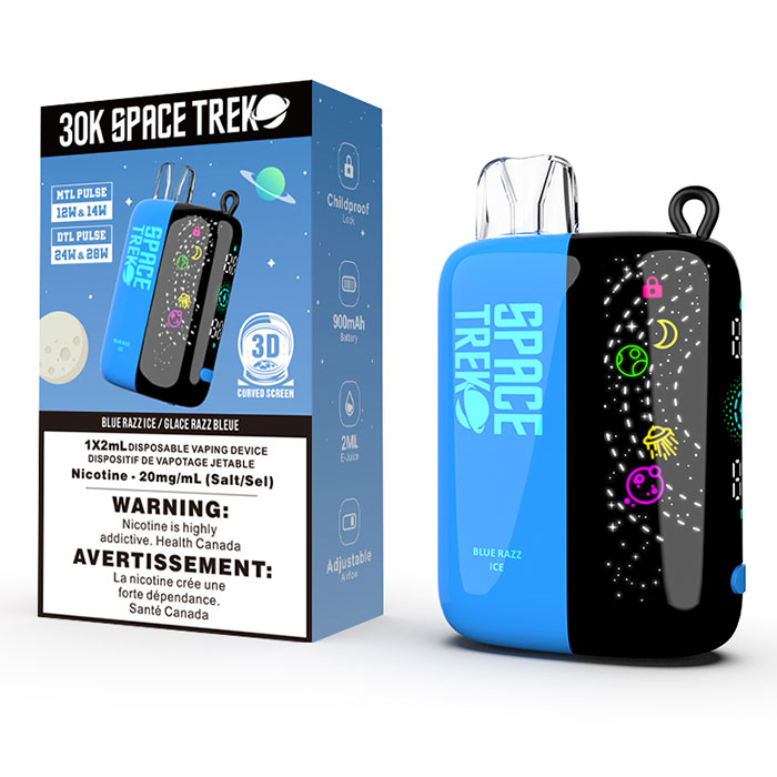 Blue Razz Ice Space Trek 30000 Puffs Disposable Vape Ct 5