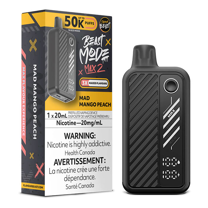 (Stamped)Mad Mango Peach Flavour Beast Mode Max2 50000 Puffs Disposable Vape Ct 5 (Stamped)Mad Mango Peach Flavour Beast Mode Max2 50000 Puffs Disposable Vape Ct 5