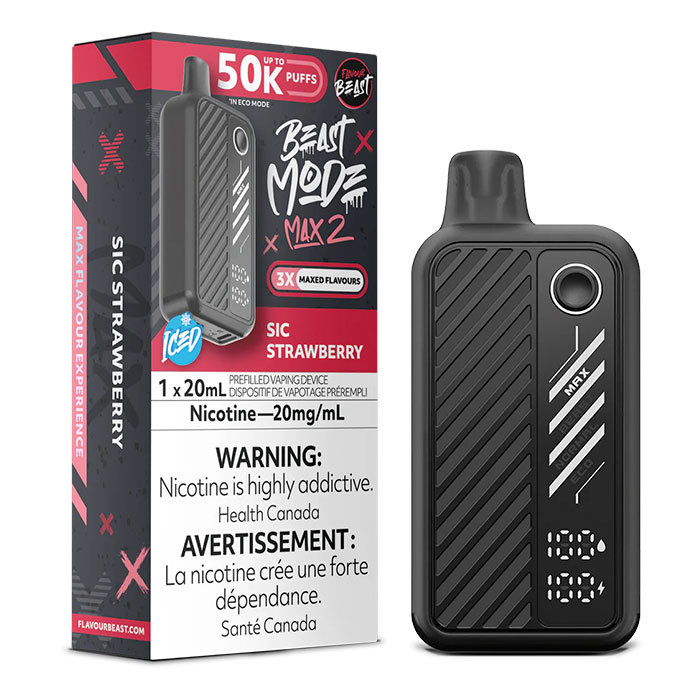 (Stamped)Sic Strawberry Flavour Beast Mode Max2 50000 Puffs Disposable Vape Ct 5 (Stamped)Sic Strawberry Flavour Beast Mode Max2 50000 Puffs Disposable Vape Ct 5