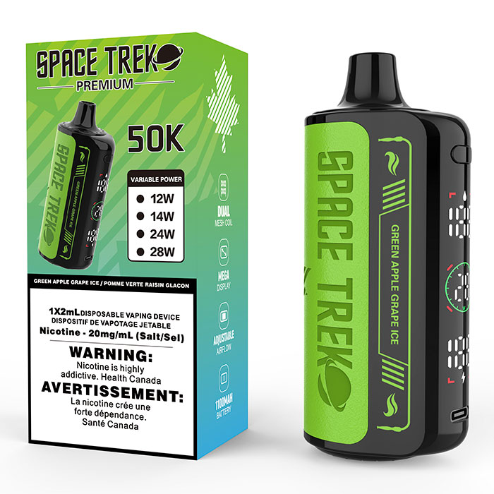 Green Apple Grape Ice Space Trek Premium 50000 Puffs Disposable Vape Ct-5 Green Apple Grape Ice Space Trek Premium 50000 Puffs Disposable Vape Ct-5