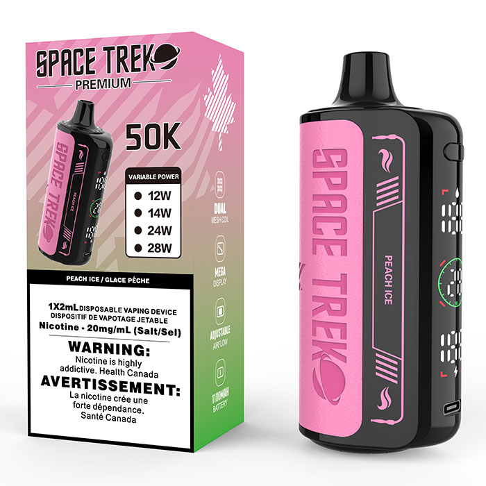 Peach Ice Space Trek Premium 50000 Puffs Disposable Vape Ct-5 Peach Ice Space Trek Premium 50000 Puffs Disposable Vape Ct-5