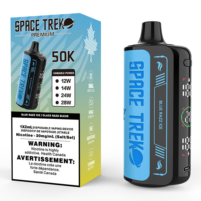 Blue Razz Ice Space Trek Premium 50000 Puffs Disposable Vape Ct-5 Blue Razz Ice Space Trek Premium 50000 Puffs Disposable Vape Ct-5