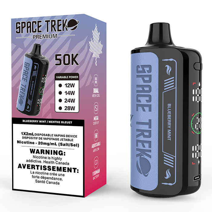 Blueberry Mint Space Trek Premium 50000 Puffs Disposable Vape Ct-5 Blueberry Mint Space Trek Premium 50000 Puffs Disposable Vape Ct-5