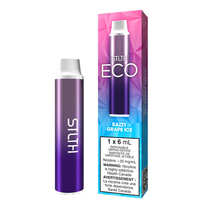 Razzy Grape Ice Stlth Eco Disposable Vape Ct-6 Razzy Grape Ice Stlth Eco Disposable Vape Ct-6