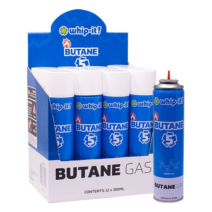 Whip-It! Butane – 5X Ultra Refined 300ml Butane for Lighters & Torches Display of 12 Whip-It! Butane – 5X Ultra Refined 300ml Butane for Lighters & Torches Display of 12