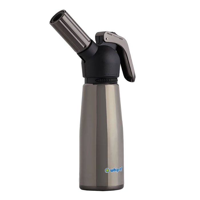 Black & Black Chrome Whip-It! Motif Butane Torch Black & Black Chrome Whip-It! Motif Butane Torch