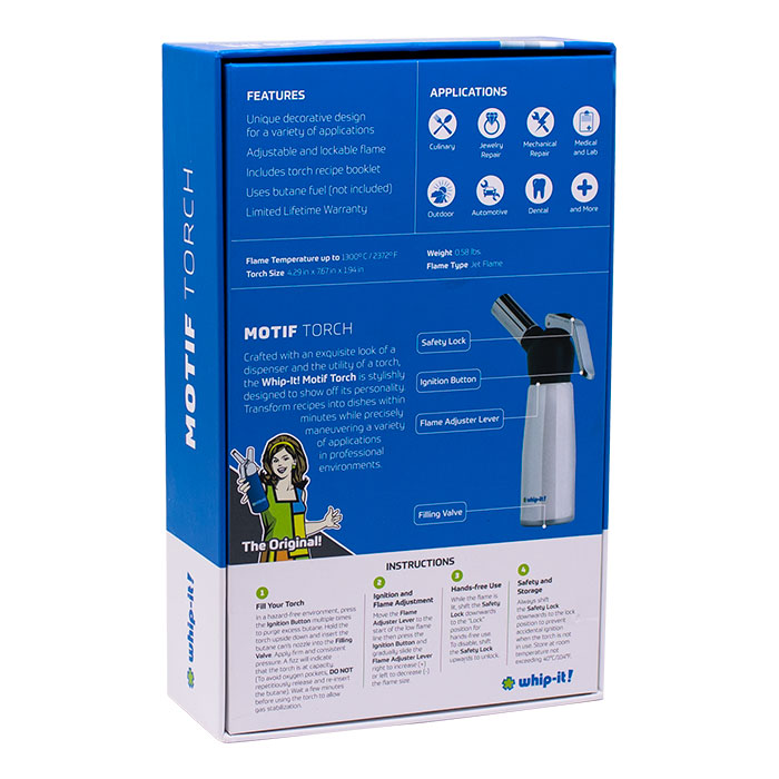 Blue Whip-It! Motif Butane Torch 