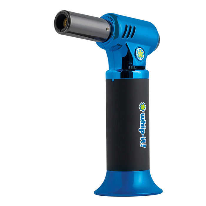 Blue Chrome Black Rubberized Whip-It Neo Butane Torch Blue Chrome Black Rubberized Whip-It Neo Butane Torch