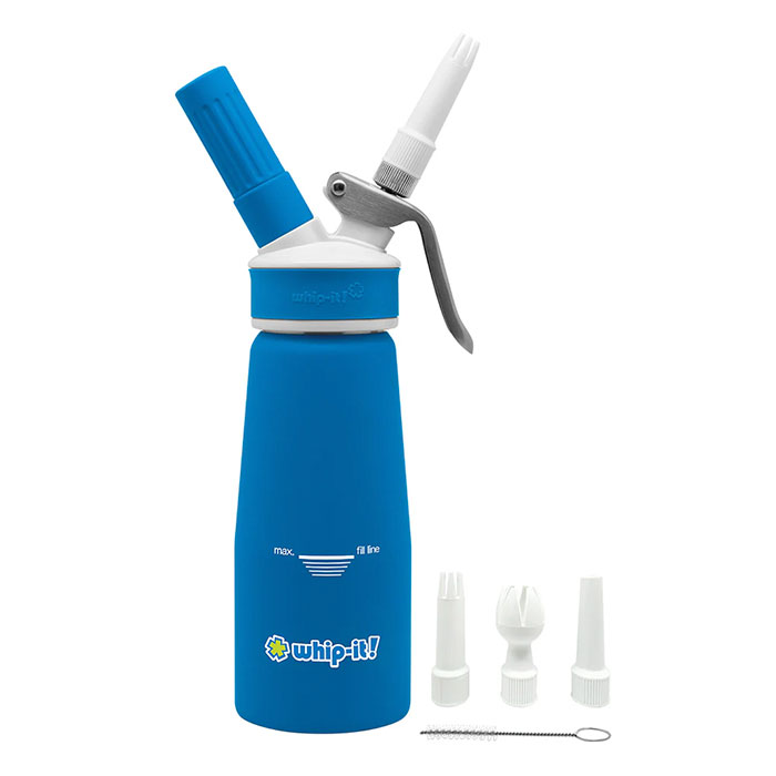 Whip-It Blue Accent Aluminum 1/3L Cream Dispenser Whip-It Blue Accent Aluminum 1/3L Cream Dispenser