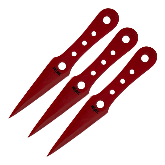 Red Clean Cut Precision 10 Inches Throwing Knife Set of 3 Red Clean Cut Precision 10 Inches Throwing Knife Set of 3