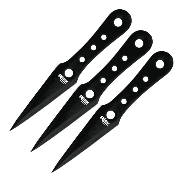 Black Clean Cut Precision 10 Inches Throwing Knife Set of 3 Black Clean Cut Precision 10 Inches Throwing Knife Set of 3