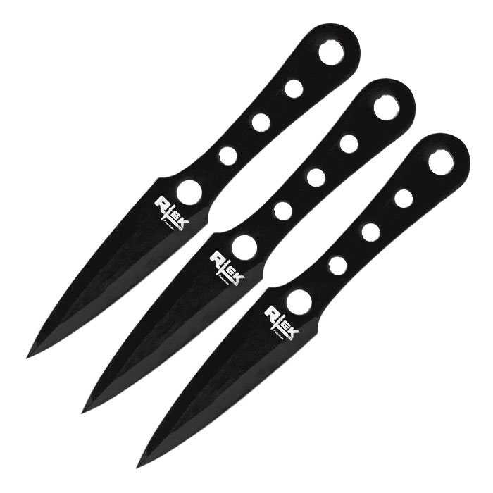Black Solid Strike Fine Point 8 Inches Throwing Knife Set of 3 Black Solid Strike Fine Point 8 Inches Throwing Knife Set of 3