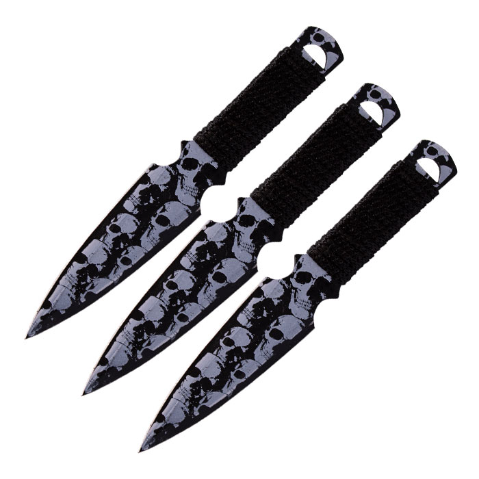 Black Bone Domes Sharp Blade 8 Inches Throwing Knife Set of 3 Black Bone Domes Sharp Blade 8 Inches Throwing Knife Set of 3