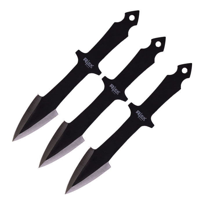 Blackout Design with Sharp-Cut Edge 10 Inches Throwing Knife Set of 3 Blackout Design with Sharp-Cut Edge 10 Inches Throwing Knife Set of 3