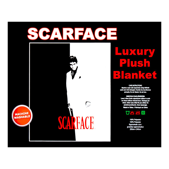 Scarface Queen Size Plush Blanket Scarface Queen Size Plush Blanket