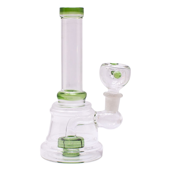 Green 7 Inches Glass Portable & Timeless Bong 