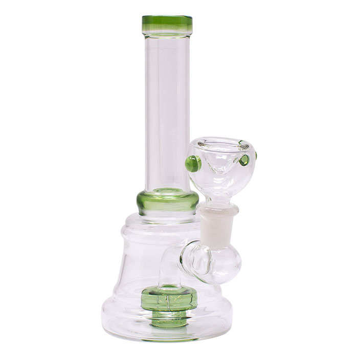 Green 7 Inches Glass Portable & Timeless Bong 