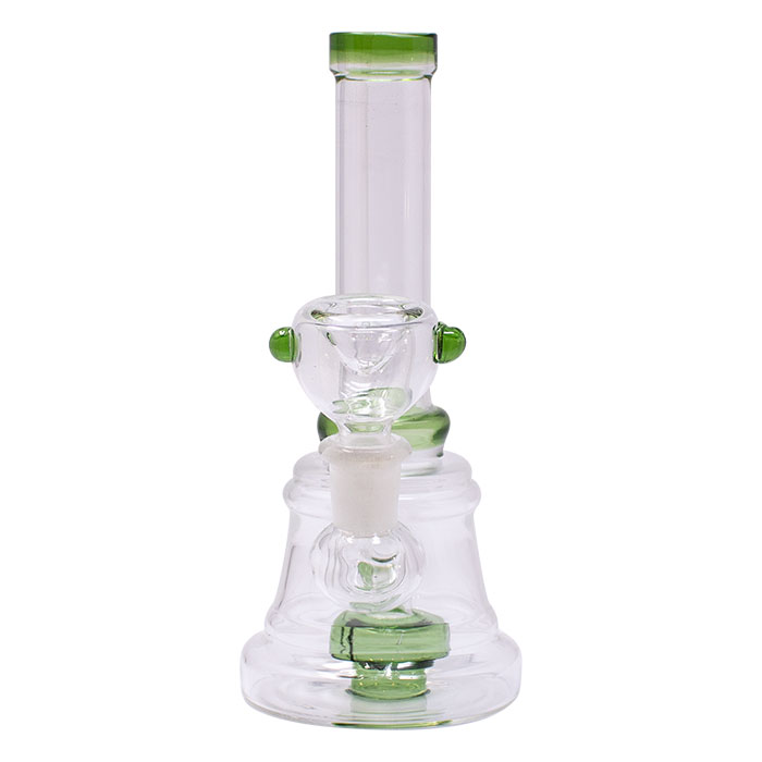 Green 7 Inches Glass Portable & Timeless Bong 