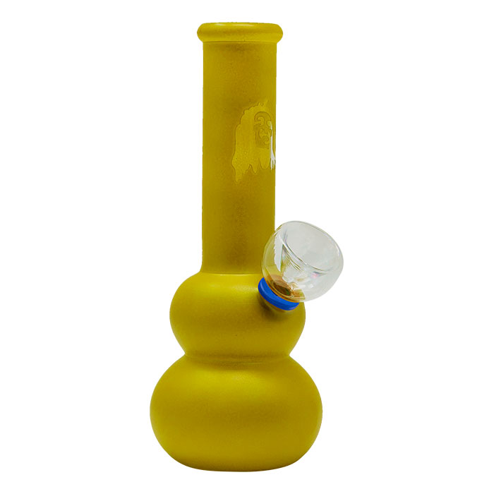 Yellow Frosted Color Glass Bong 7 Inches