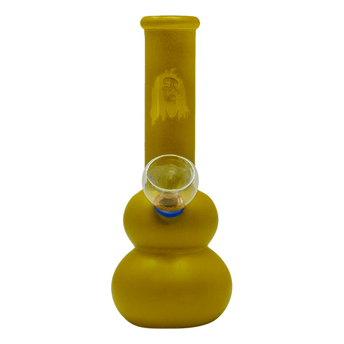 Yellow Frosted Color Glass Bong 7 Inches