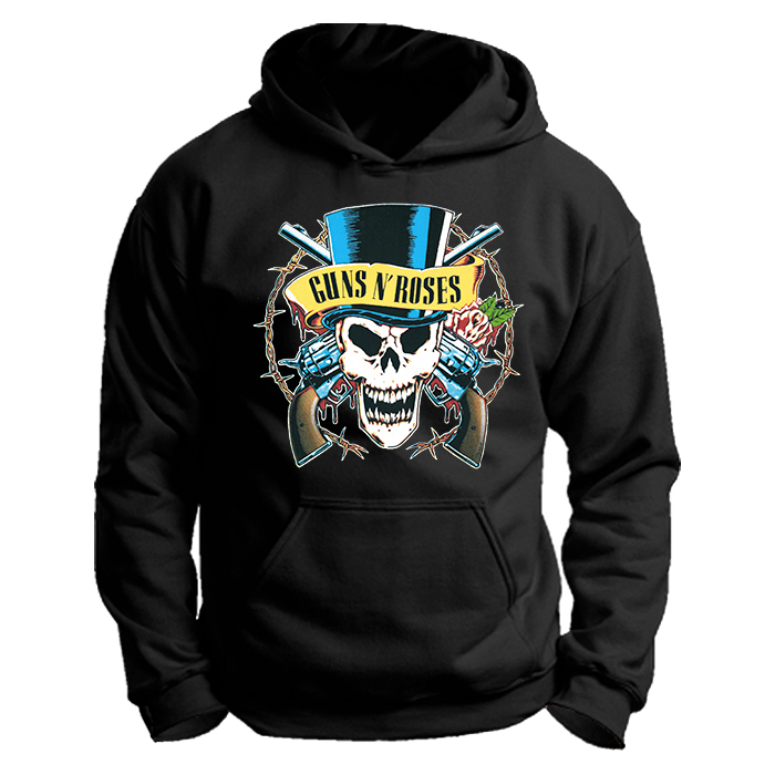 A Smoking Session of Skull with Guns N Roses Unisex Hoodie A Smoking Session of Skull with Guns N Roses Unisex Hoodie