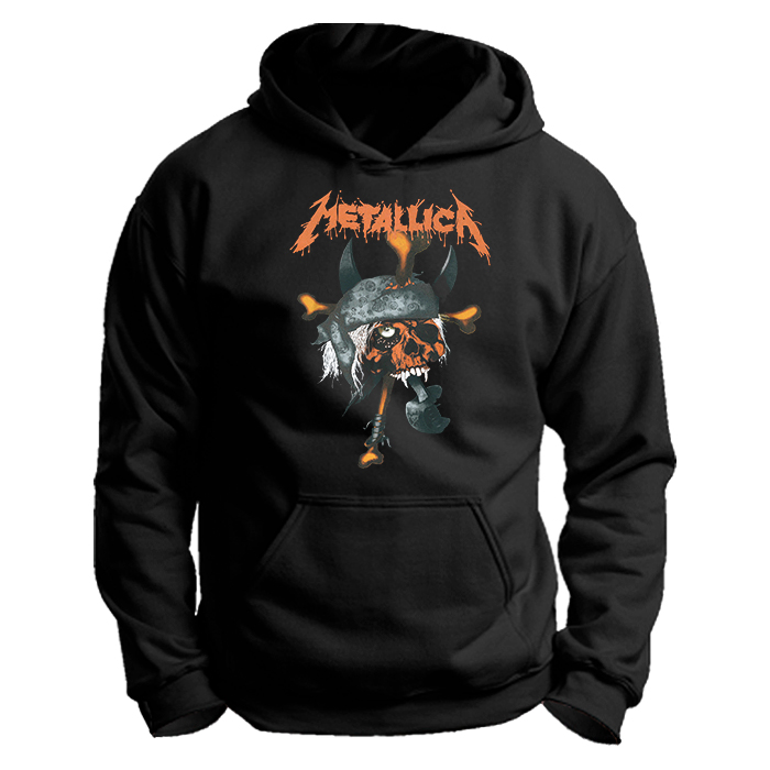 Black Skull N Steel Metallica Unisex Hoodie Black Skull N Steel Metallica Unisex Hoodie