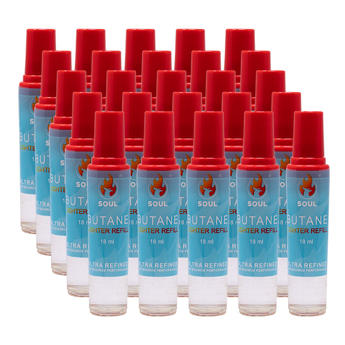 Soul Butane Lighter Refill 18ml Display of 25