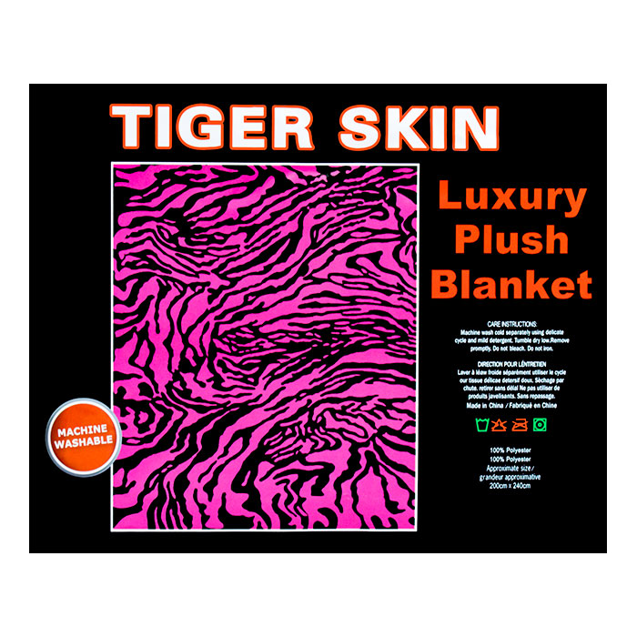 Tiger Skin Queen Size Plush Blanket