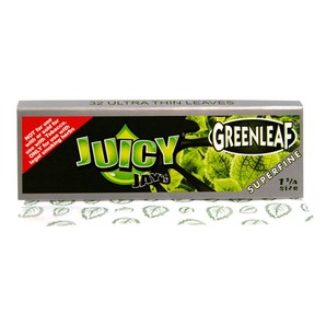 Juicy Jay's Green Leaf Superfine Rolling Paper 1.25 Ct 24
