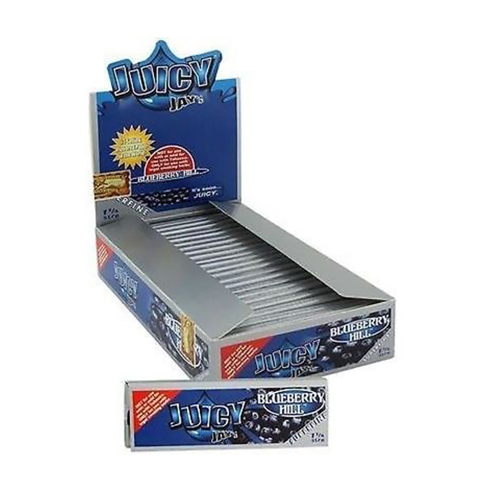 Juicy Jay Blueberry hills Superfine Rolling Papers 1.25 Ct 24