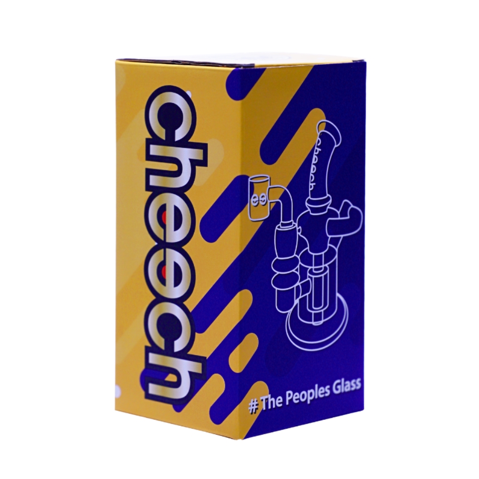 Blue Cheech Crossbar Mini 6.5 Inches Glass Dab Rig