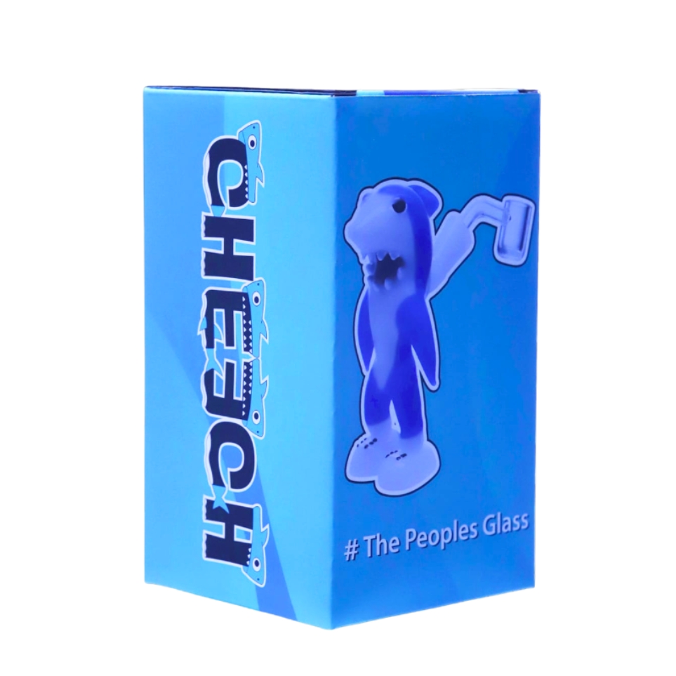 Blue Cheech Shark Bite Mini  6 Inches Glass Dab Rig