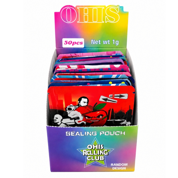 Assorted 1G Mini Smell-Proof 3 x 2.5 Inches Mylar Storage Bags Ct-50