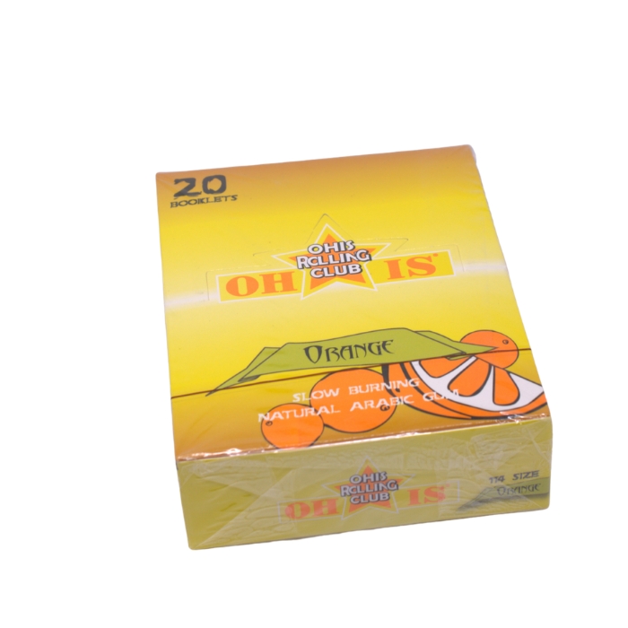 OHIS 1.25 Rolling Club Orange Rolling Papers Display of 20