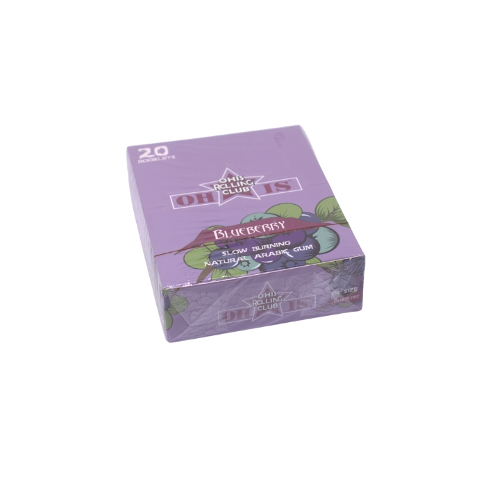 OHIS 1.25 Rolling Club Blueberry Rolling Papers Display of 20