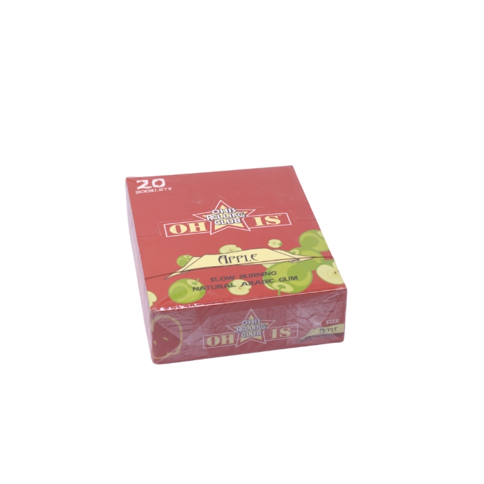 OHIS 1.25 Rolling Club Apple Rolling Papers Display of 20