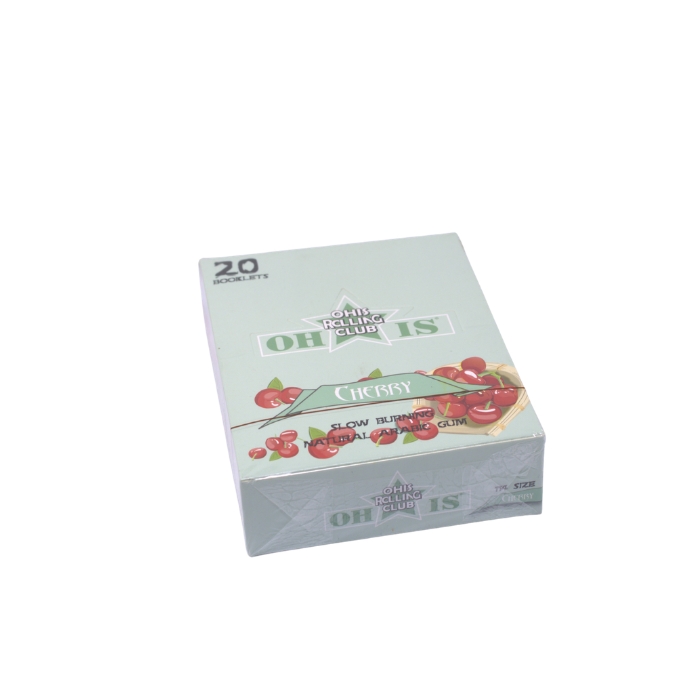 OHIS 1.25 Rolling Club Cherry Rolling Papers Display of 20