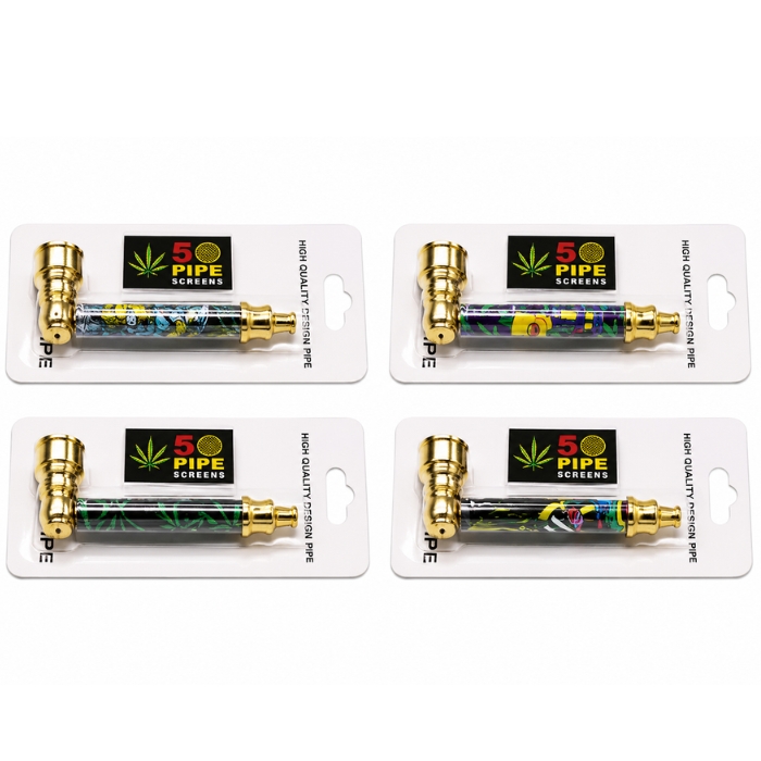 Cartoon Leaf Portal 4 Inches Metal Pipe Display of 12