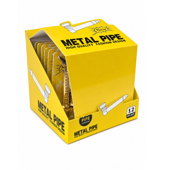Saxophone & Smoke 5 Inches Metal Pipe Display of 12