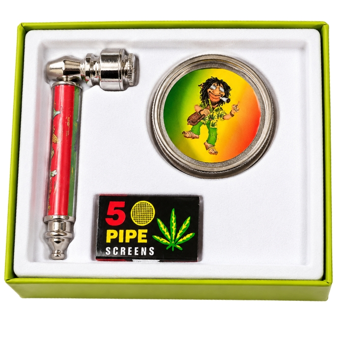Retro Cool Guy Smoker's Metal Pipe Set