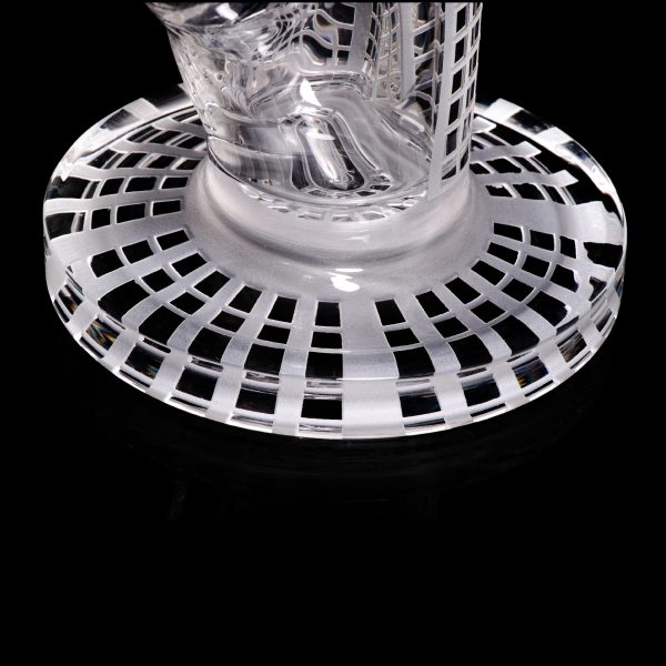 Squared 12 Inches Straight Tube Glass Bong