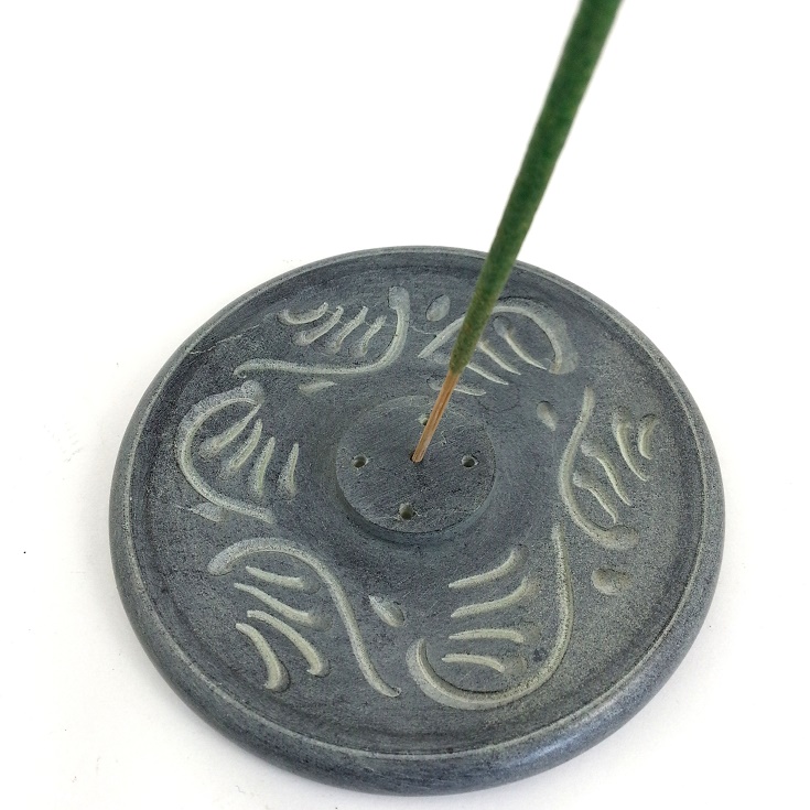 Grey Stone Incense Holder