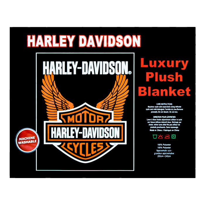 HAR-LEY DAVID QUEEN SIZE PLUSH BLANKET