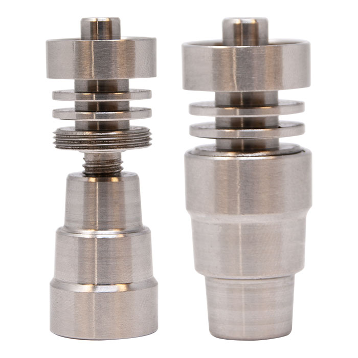 DOMELESS SPIRAL TITANIUM NAIL MALE AND FEMALE JOINT 14MM AND 19MM