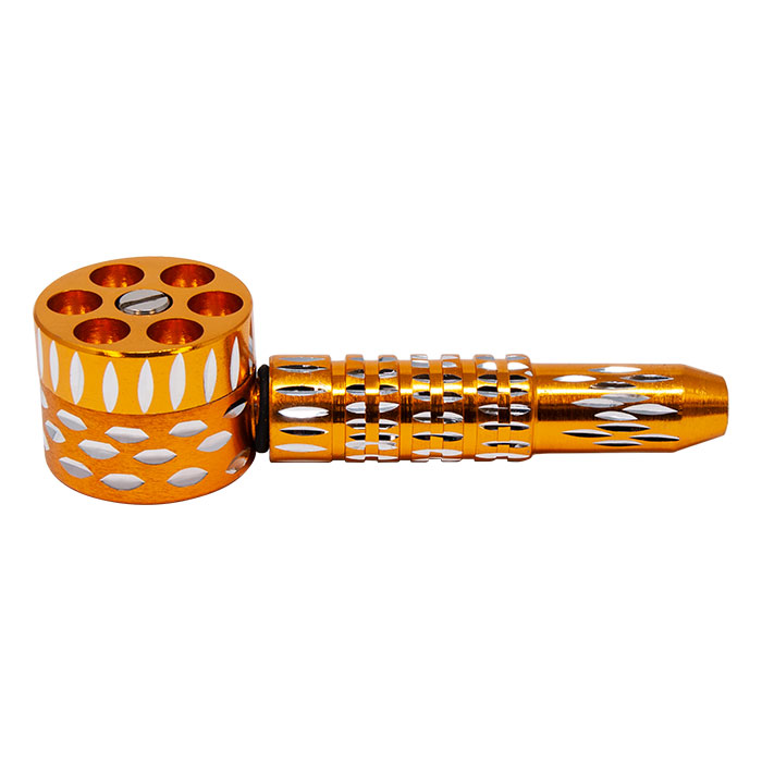 Assorted Colored Anodized Six Shooter Pipe