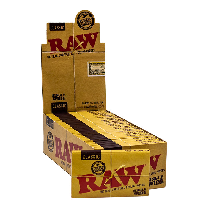 Raw Classic Single Wide Double Window Rolling Papers Ct 25