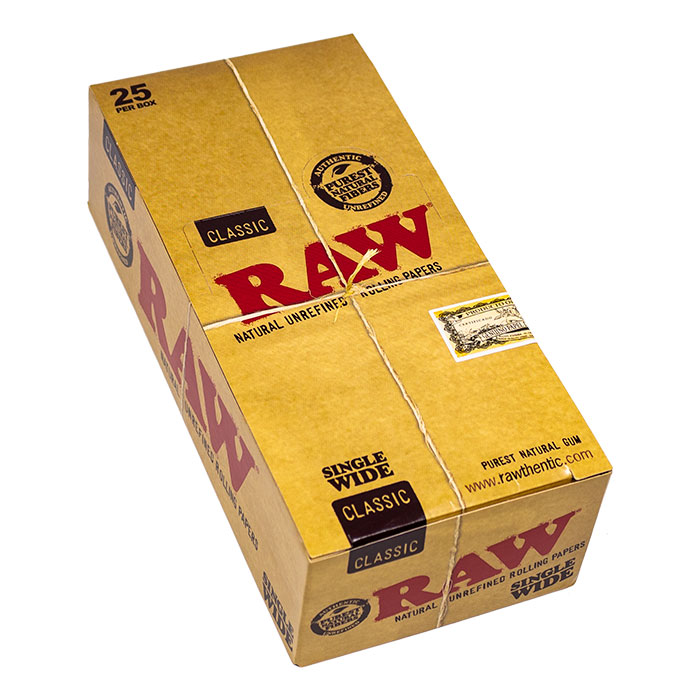 Raw Classic Single Wide Double Window Rolling Papers Ct 25