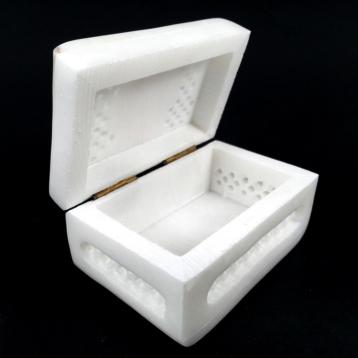 Hand crafted stone jewellery box